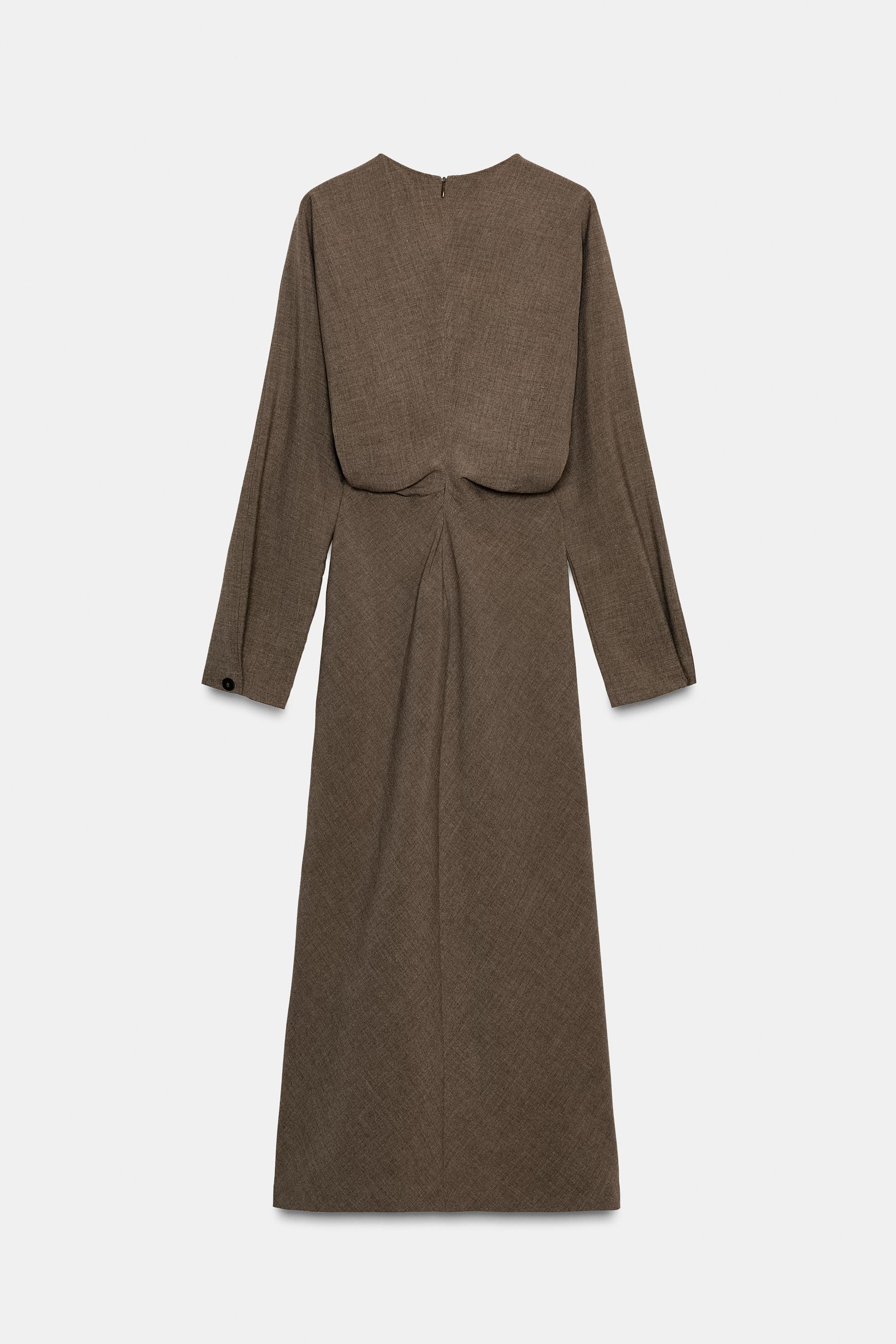 DRAPED MIDI DRESS ZW COLLECTION